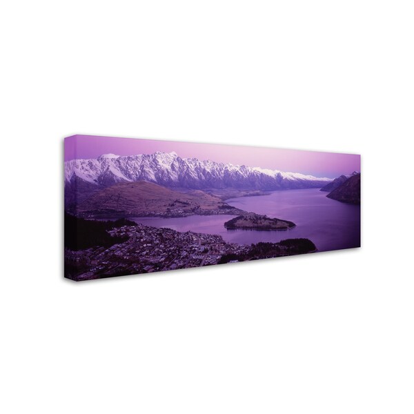 David Evans 'Queenstown And The Remarkables-NZ' Canvas Art,16x47